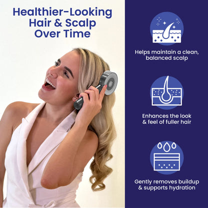 NuFlair Scalp Massage & Oil Applicator Brush – Cordless Tool with Built-In Reservoir – 3 Modes, Rechargeable, Ergonomic Design for Daily Hair Oil Routine