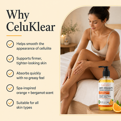 CeluKlear Anti-Cellulite Massage Oil - 8 Fl Oz