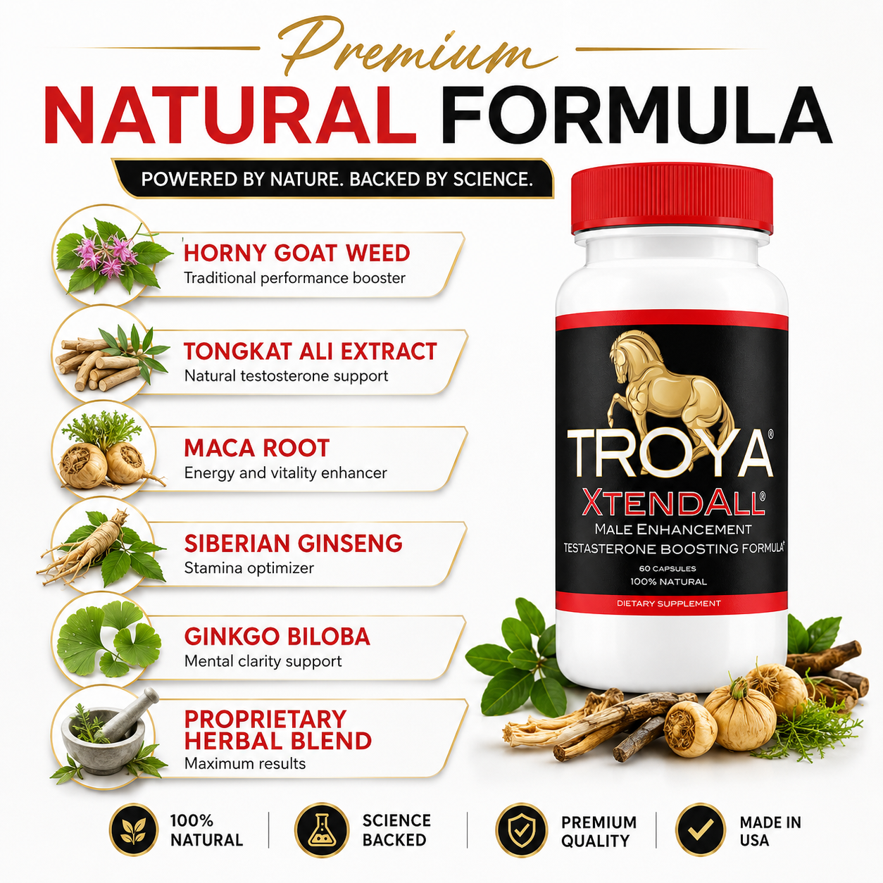 Troya XTENDALL: Premium Testosterones for Peak Vitality