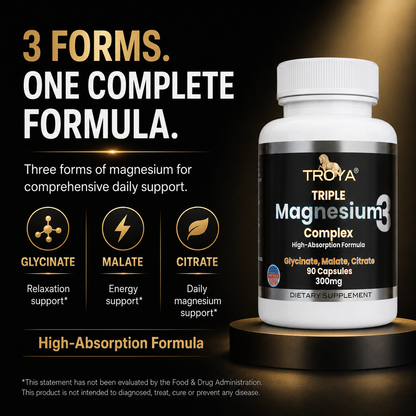 Troya Triple Complex Magnesium –Glycinate, Citrate & Malate