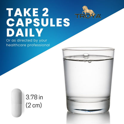 Troya Triple Complex Magnesium – Fast-Acting Magnesium Complex with Glycinate, Citrate & Malate for Relaxation, Sleep & Well-Being – Natural Formula, Non-GMO Capsules (300mg)