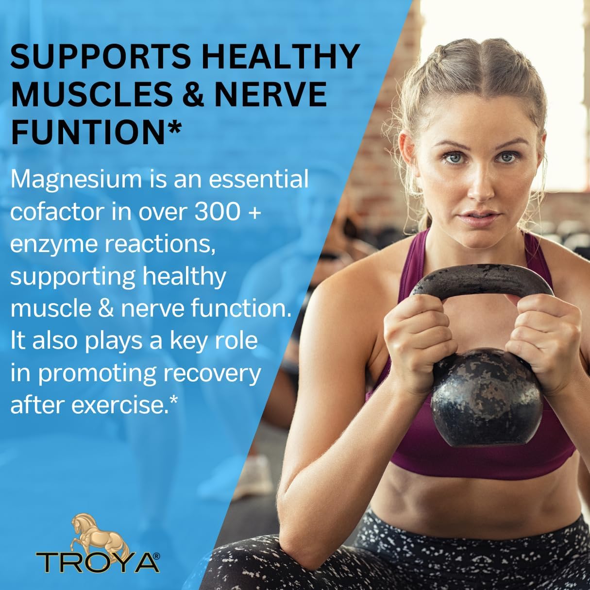 Troya Triple Complex Magnesium – Fast-Acting Magnesium Complex with Glycinate, Citrate & Malate for Relaxation, Sleep & Well-Being – Natural Formula, Non-GMO Capsules (300mg)