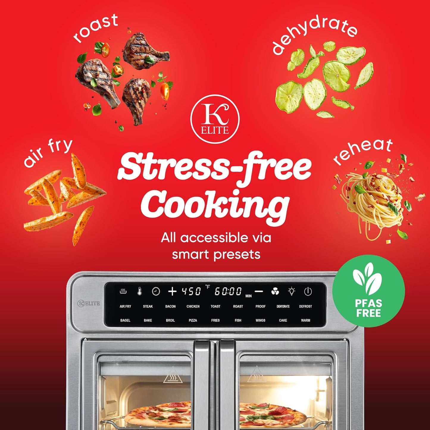Kitchen Elite 26 Quart French Door Air Fryer Oven