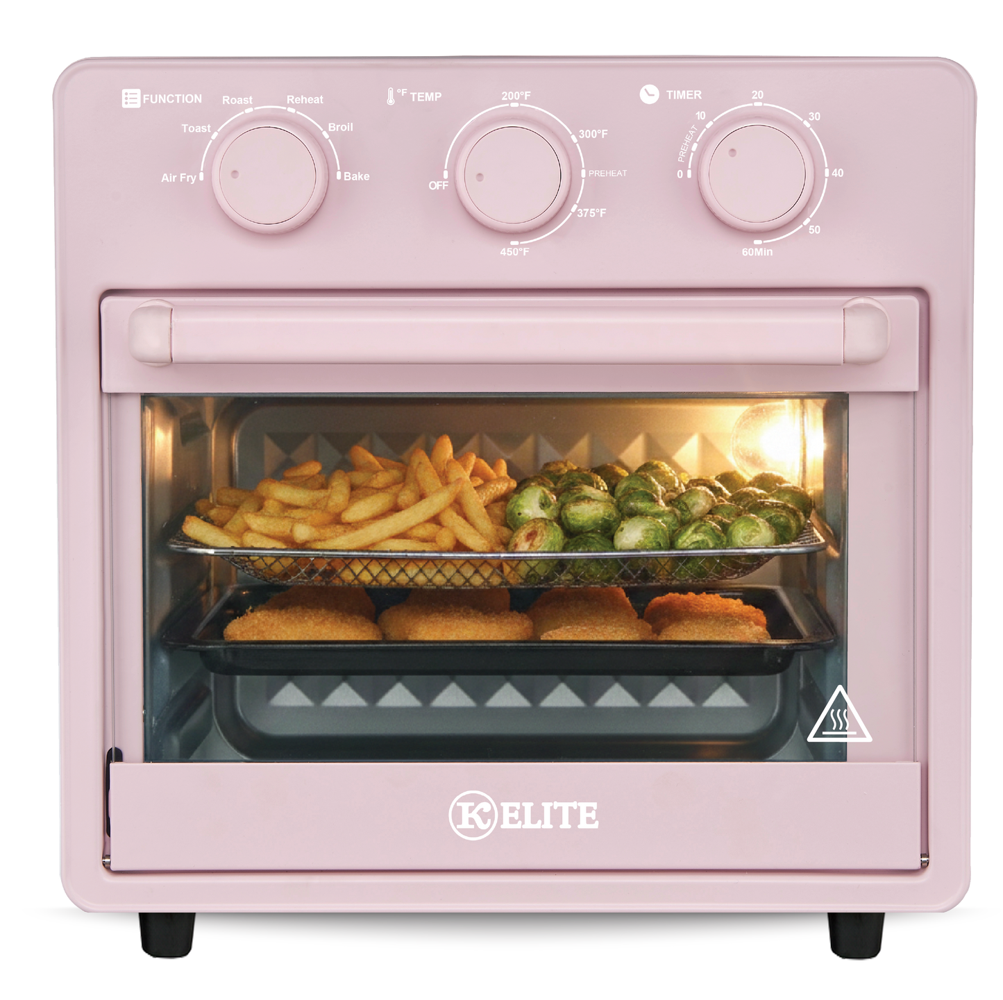Kitchen Elite 16QT Colorful Air Fryer Oven | 450°F | PFAS-Free | Multi-Level Cooking