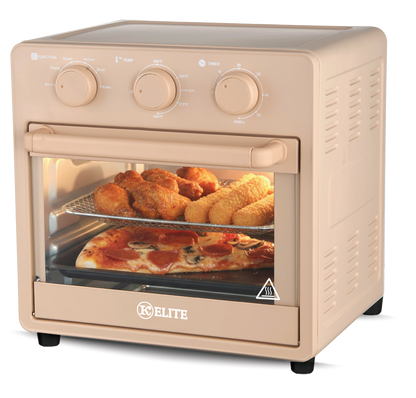 Kitchen Elite 16QT Colorful Air Fryer Oven | 450°F | PFAS-Free | Multi-Level Cooking  PINK, BLUE, White and Orange Spice