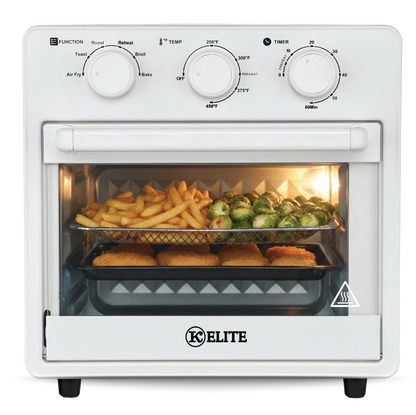 Kitchen Elite 16QT Colorful Air Fryer Oven | 450°F | PFAS-Free | Multi-Level Cooking  PINK, BLUE, White and Orange Spice