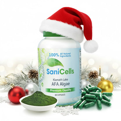 Sani Cells AFA Blue-Green Algae Capsules | Stem Cell booster | Supports Energy, Mental Clarity, and Detoxification!