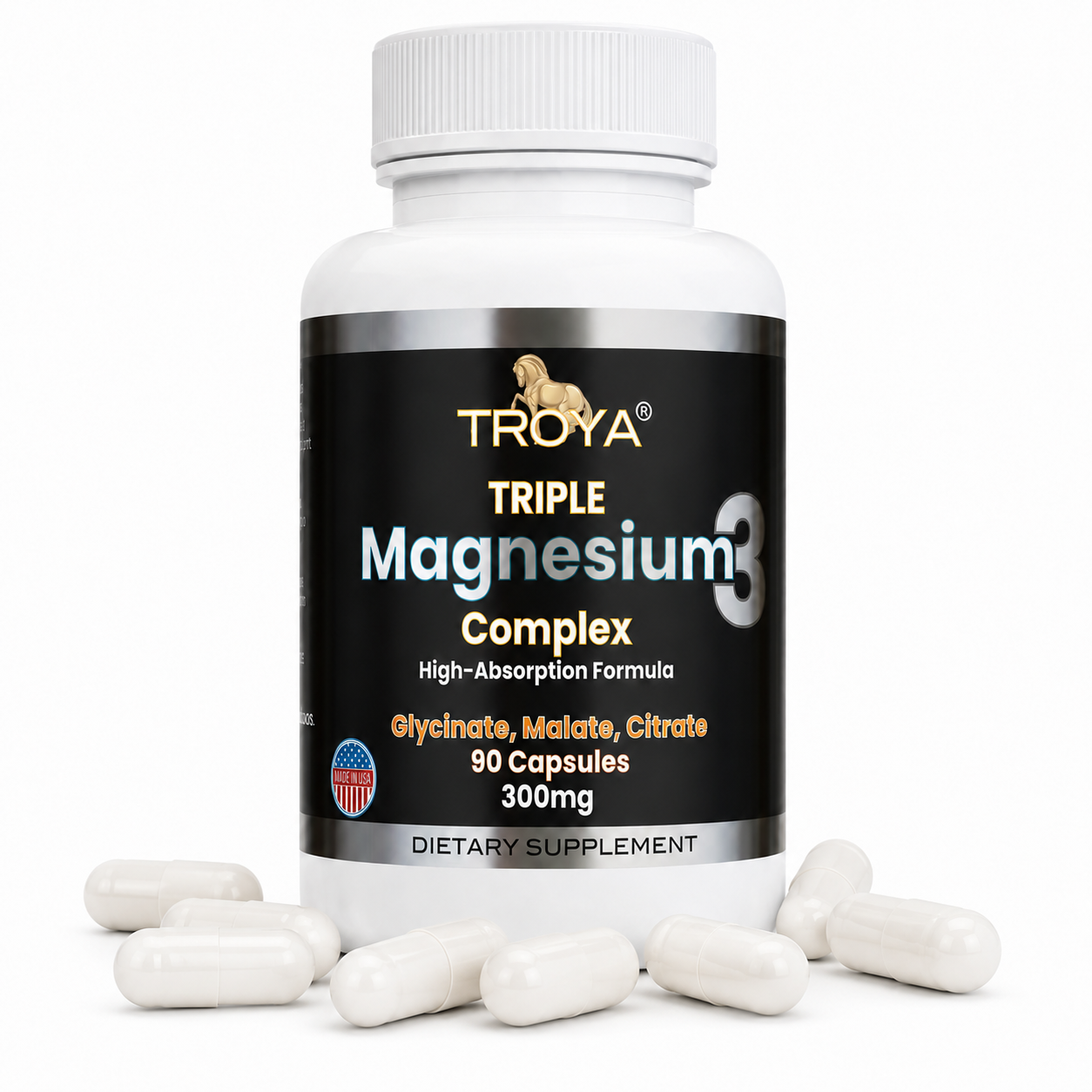 Troya Triple Complex Magnesium –Glycinate, Citrate & Malate