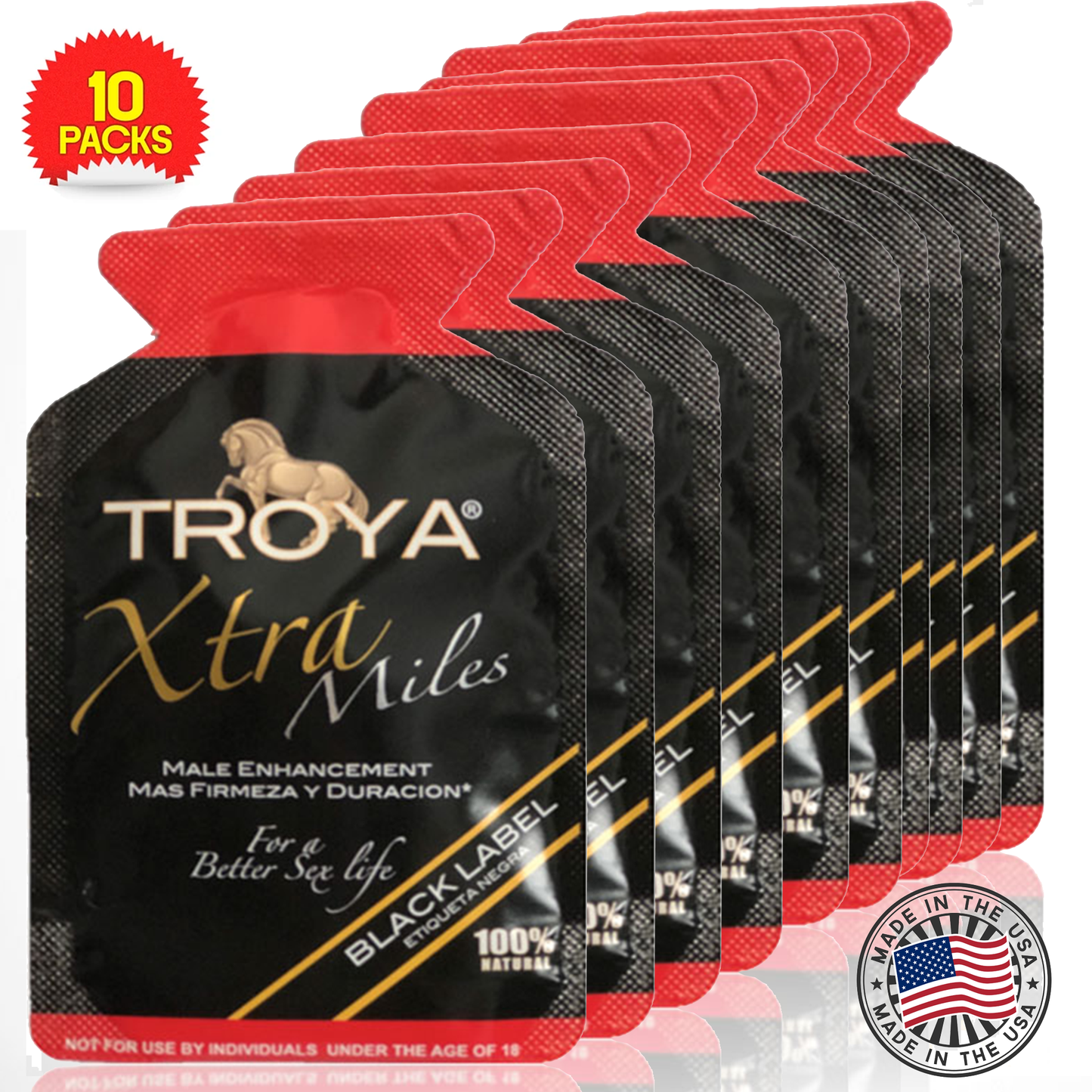 XTRA MILE: Premium Delay Cream for Enhanced Intimacy and Performance - 10 pack