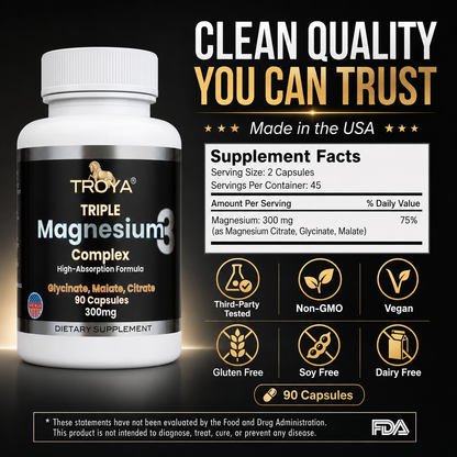 Troya Triple Complex Magnesium –Glycinate, Citrate & Malate