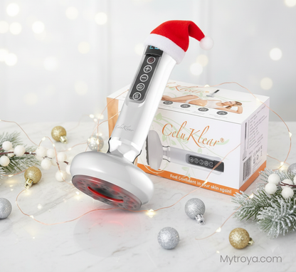 CeluKlear Electric Cupping Therapy Massager CVT 3-in-1 - Vacuum Cupping Therapy Machine for Cellulite, Deep Tissue Massage & Lymphatic Drainage – Adjustable Suction Helps Circulation & Skin