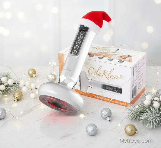 CeluKlear Electric Cupping Therapy Massager CVT 3-in-1 - Vacuum Cupping Therapy Machine for Cellulite, Deep Tissue Massage & Lymphatic Drainage – Adjustable Suction Helps Circulation & Skin