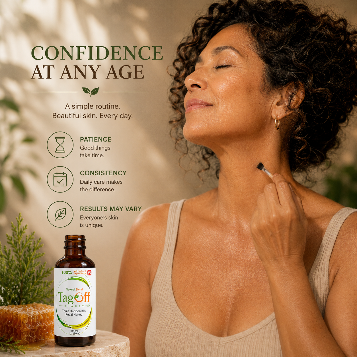 Tag Off Skin Conditioning Oil, Formula with Botanical Extracts for Soft, Healthy-Looking Skin, 1 fl oz