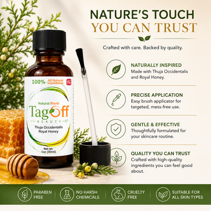 Tag Off Skin Conditioning Oil, Formula with Botanical Extracts for Soft, Healthy-Looking Skin, 1 fl oz